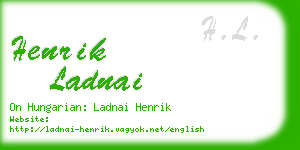 henrik ladnai business card